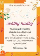 Pozvánka na koncert Pěveckého spolku Janáček